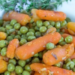 baby carrots and peas; carrots and peas recipe; peas and carrots